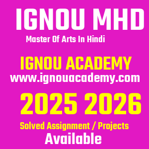 IGNOU MHD SOLVED ASSIGNMENT 2025 2026